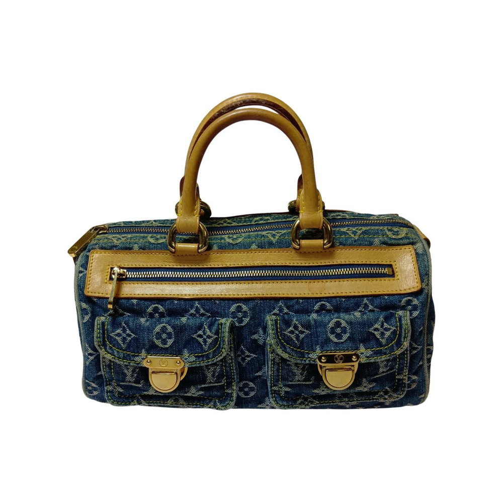 LOUIS VUITTON Monogram Denim Neo Speedy Handbag Blue